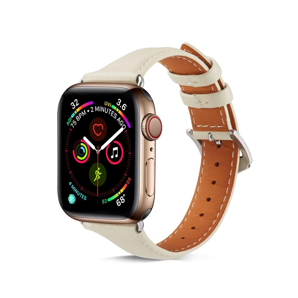 Slim Læderrem Apple Watch 38mm beige