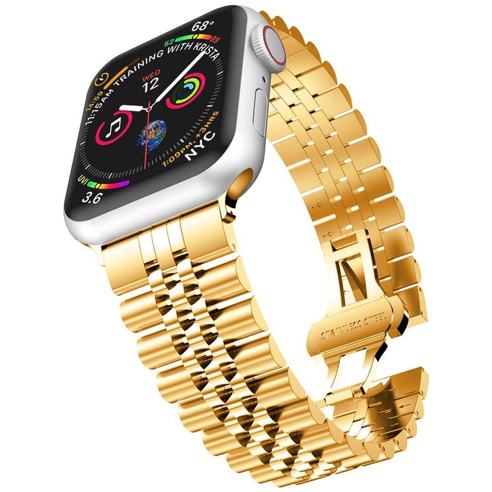 Stainless Steel Bracelet Apple Watch 45mm Series 7 guld