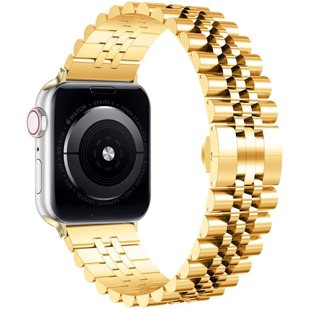 Stainless Steel Bracelet Apple Watch 45mm Series 7 guld