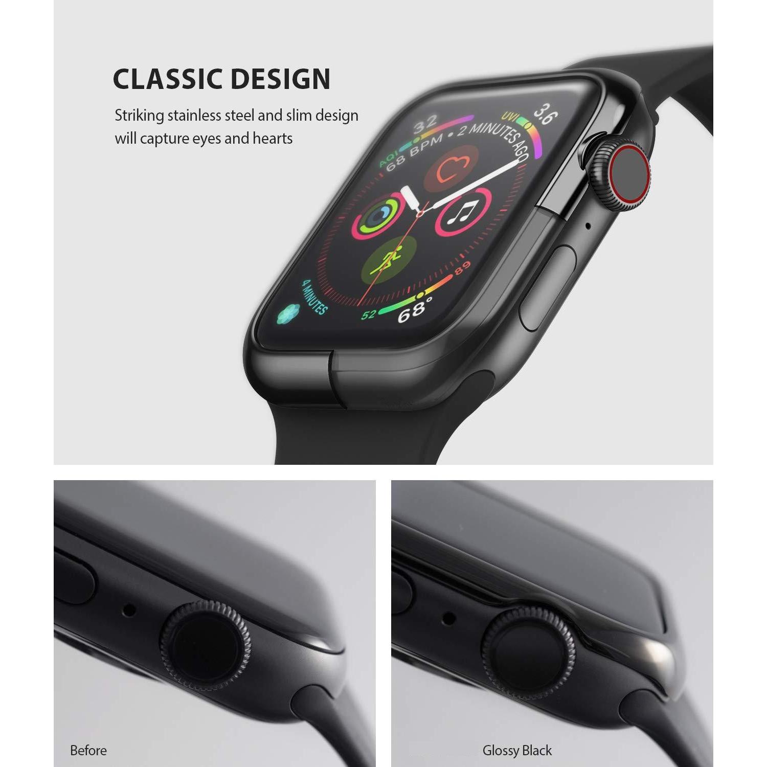 Bezel Styling Apple Watch SE 44mm Glossy Black