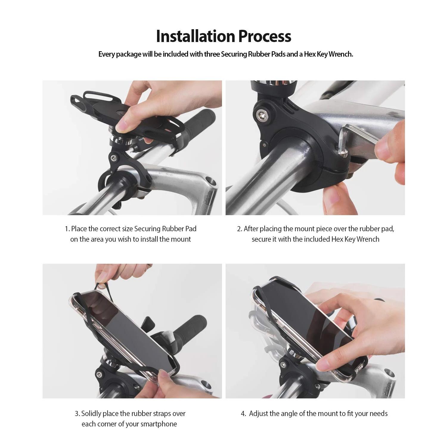 Spider Grip Bike Phone Mount Black