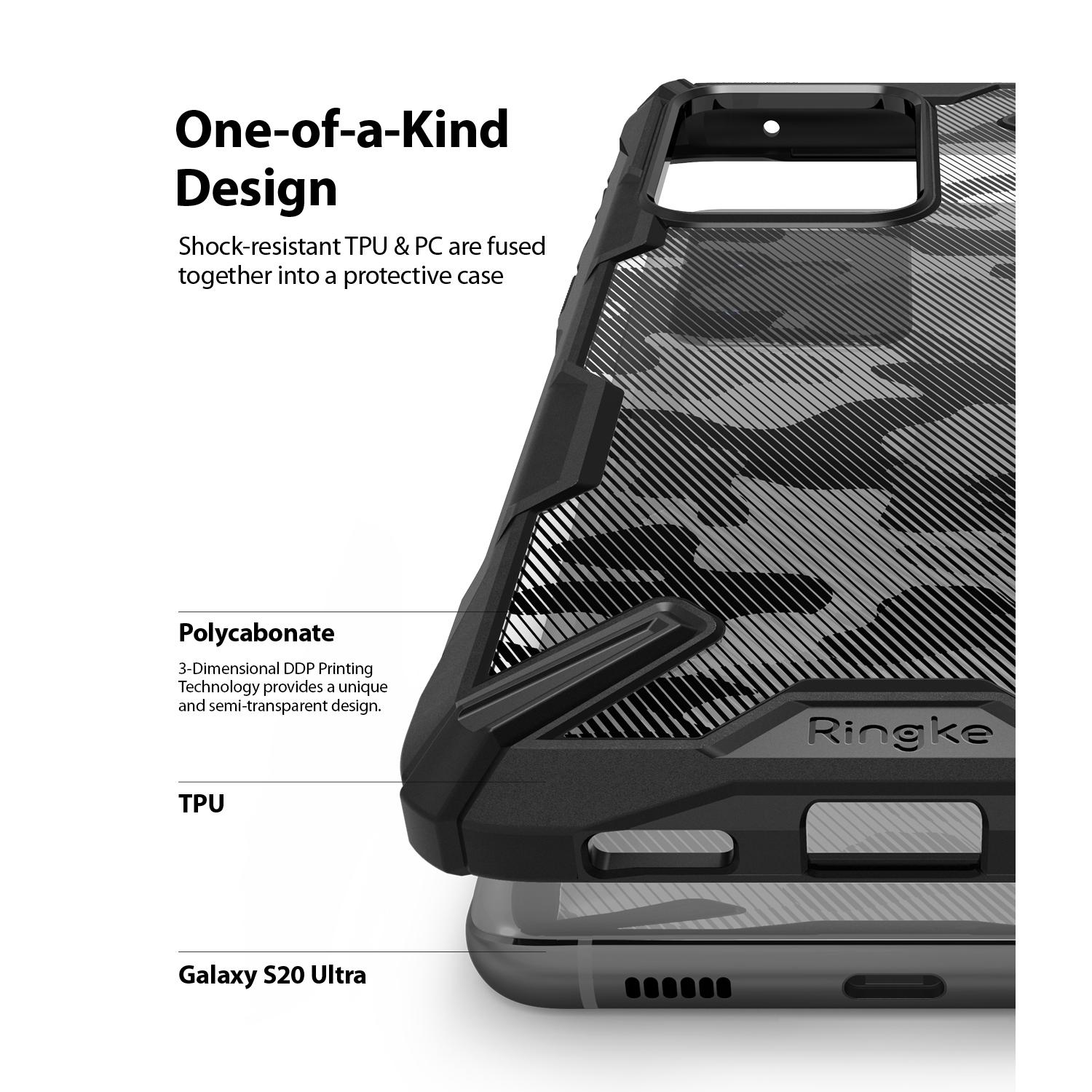 Fusion X Design Case Galaxy S20 Ultra Camo Black