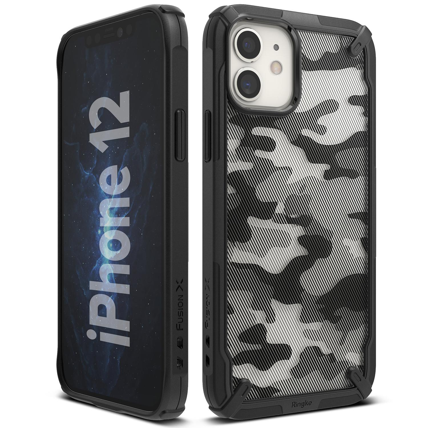 Fusion X Design Case iPhone 12/12 Pro Camo Black