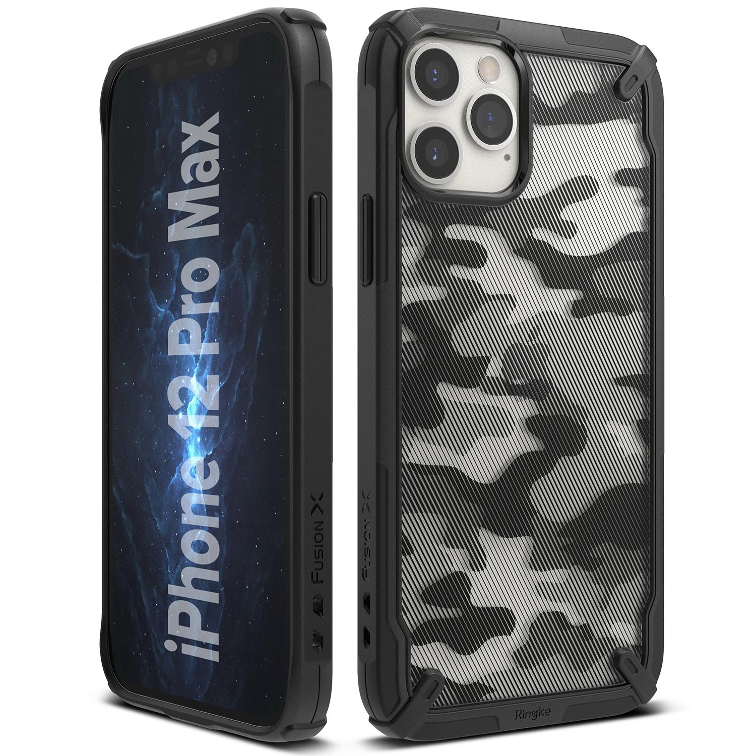 Fusion X Design Case iPhone 12 Pro Max Camo Black