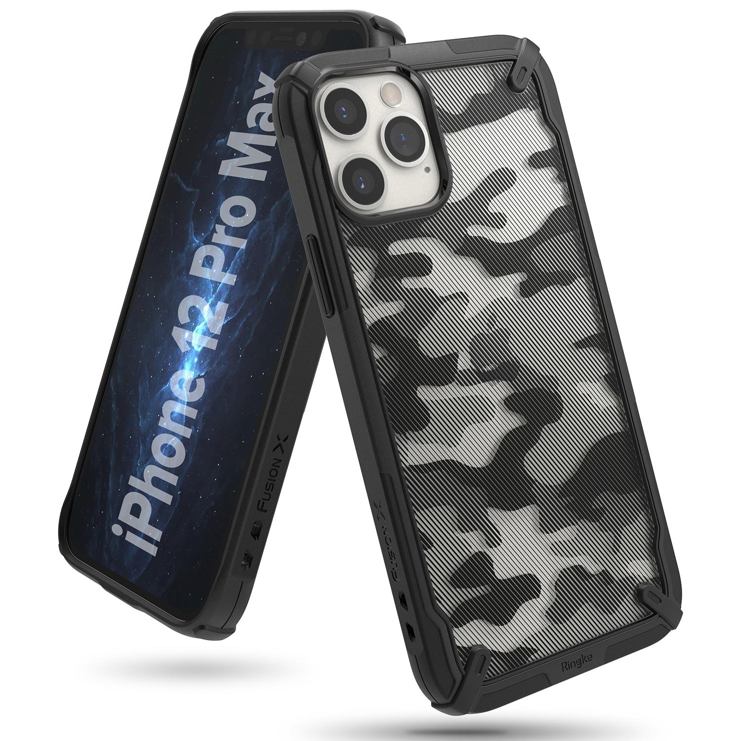 Fusion X Design Case iPhone 12 Pro Max Camo Black