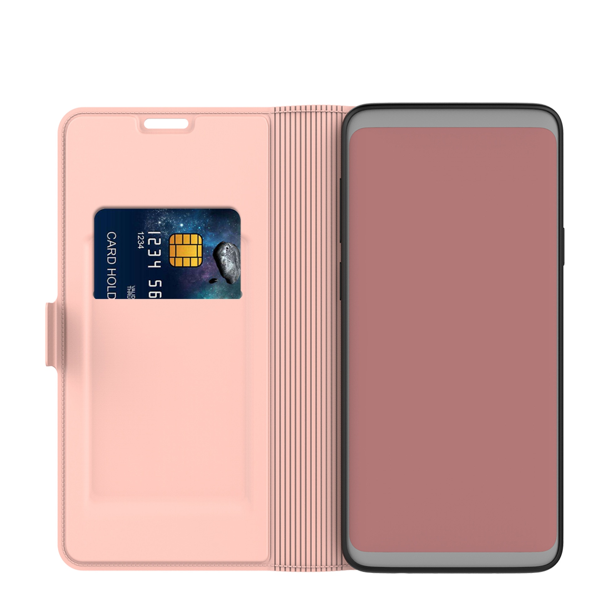 Slim Card Wallet iPhone 13 Pro Max rosaguld