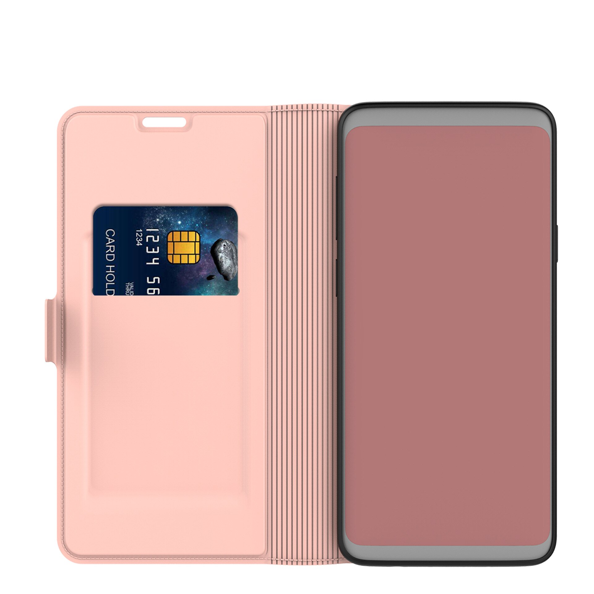 Slim Card Wallet iPhone 13 Pro rosaguld