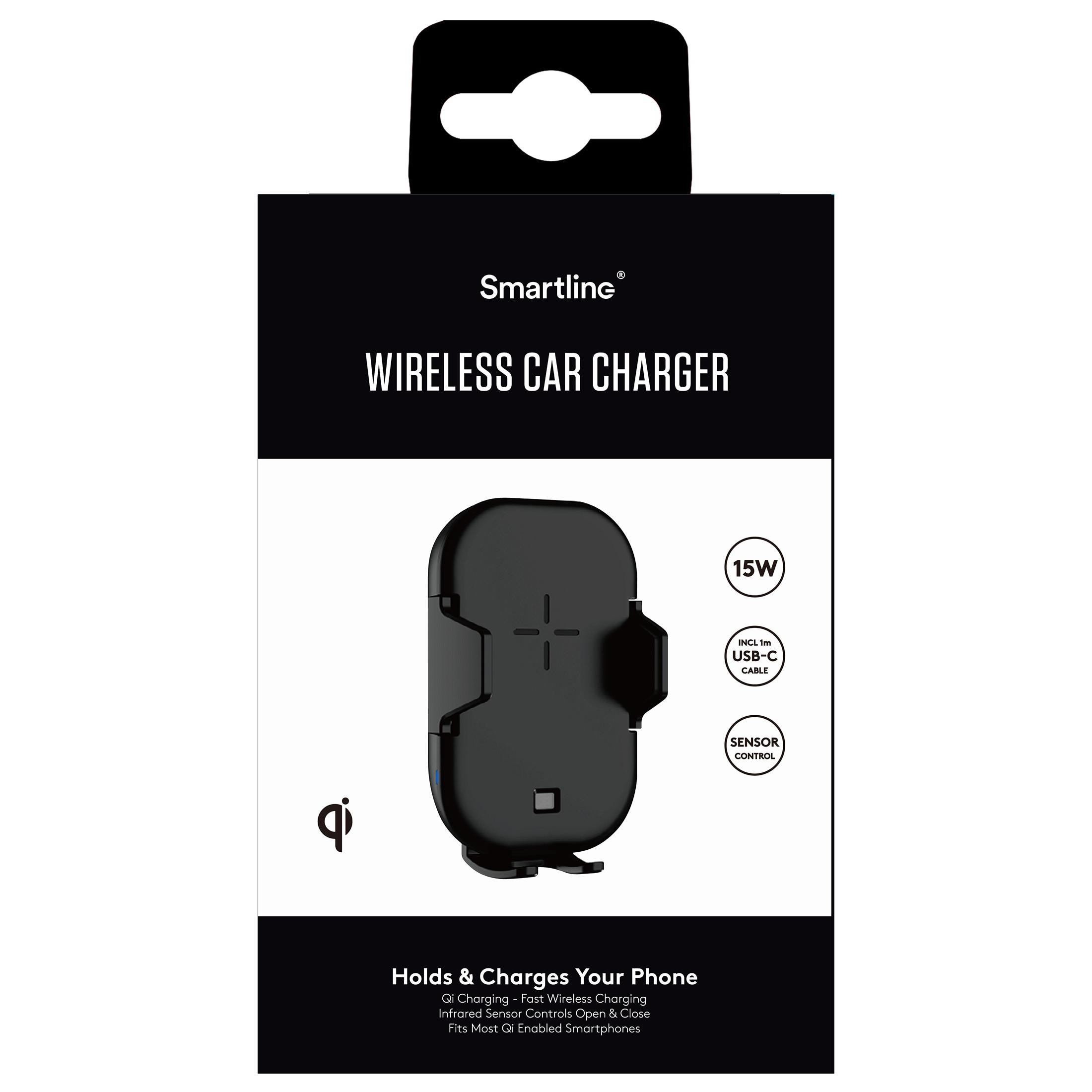 15W Wireless Qi Car Charger Black
