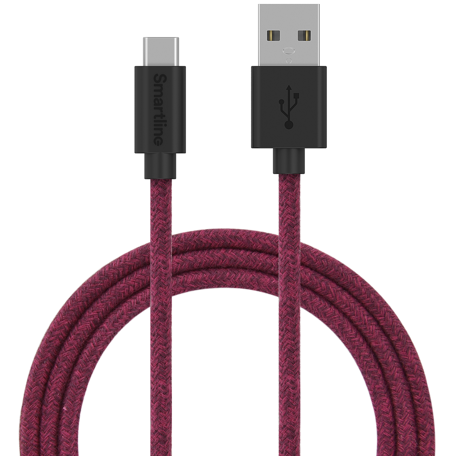 Fuzzy USB Cable USB-C 2m Purple