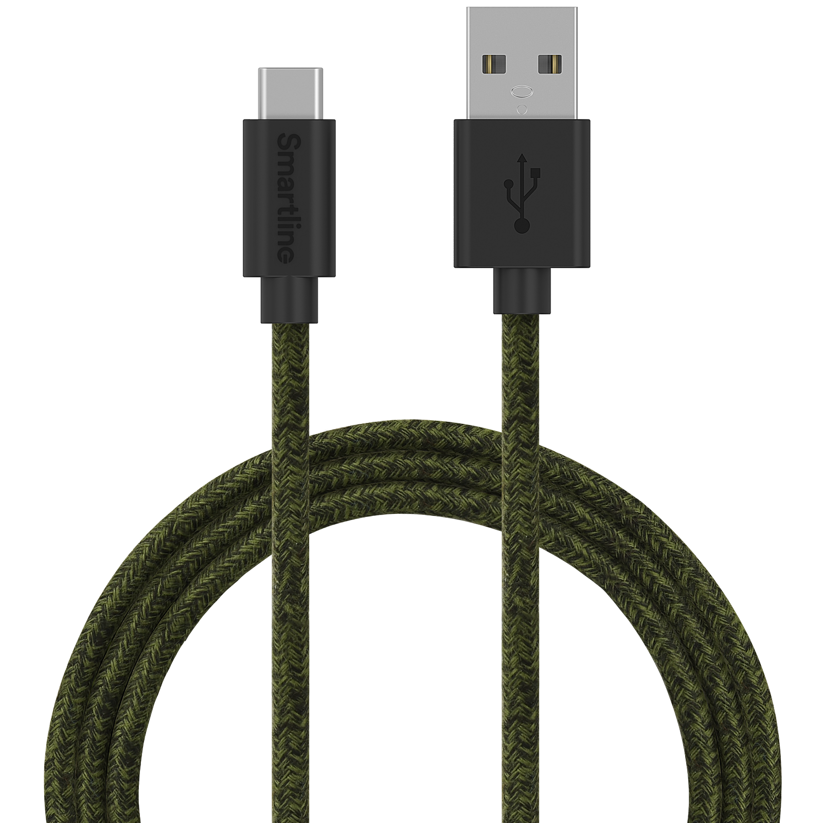Fuzzy USB Cable USB-C 2m Green