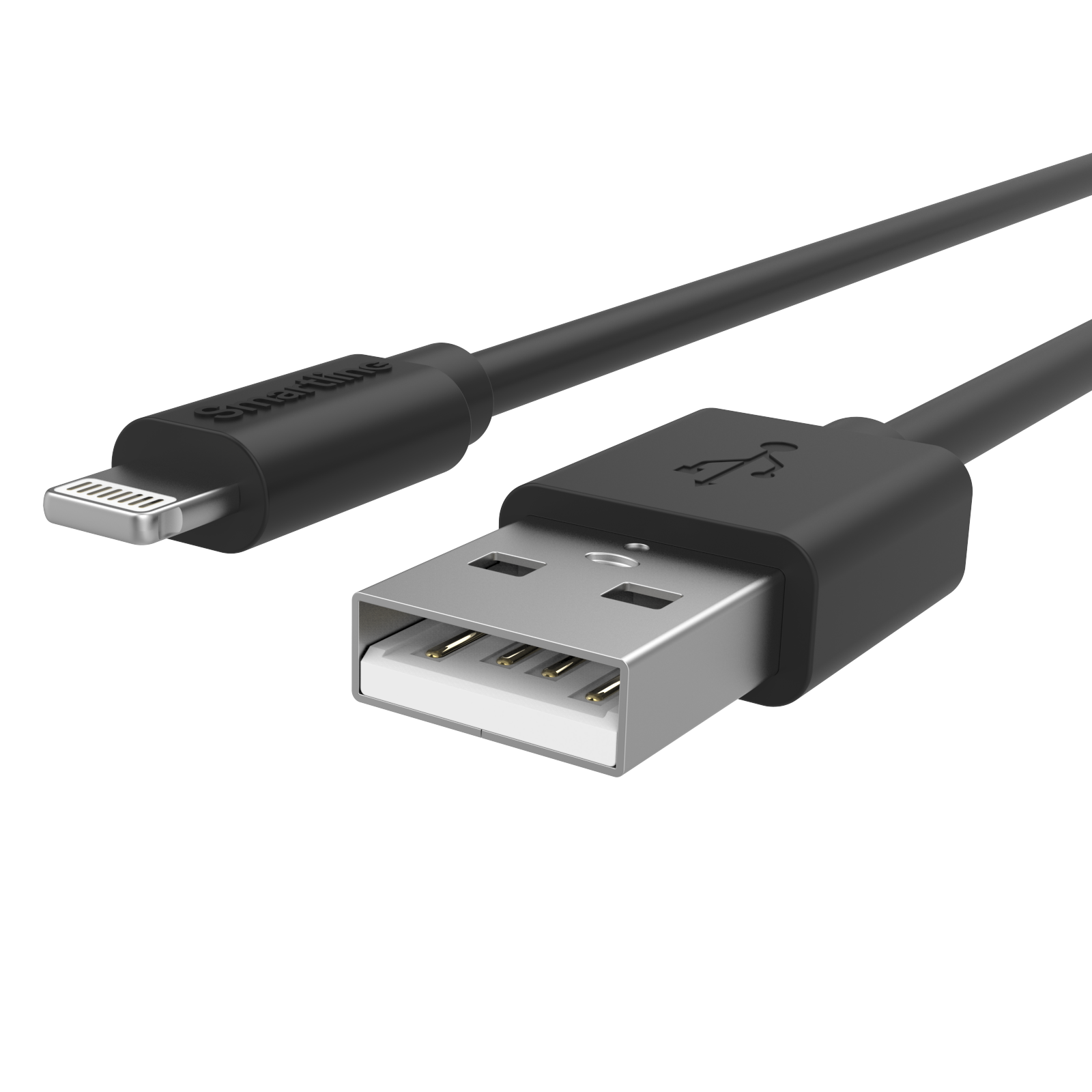 USB Cable Lightning 1m sort