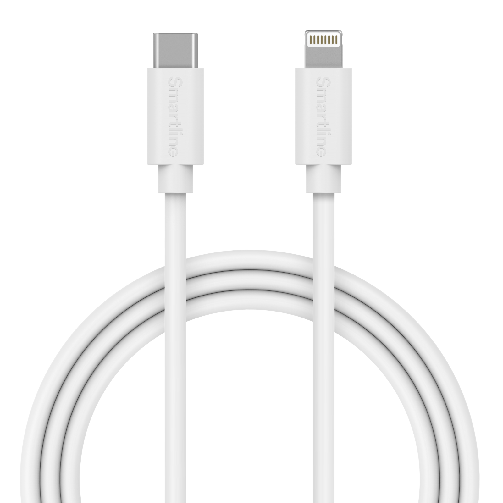 Langt USB-kabel USB-C - Lightning 2m iPhone SE (2020) hvid