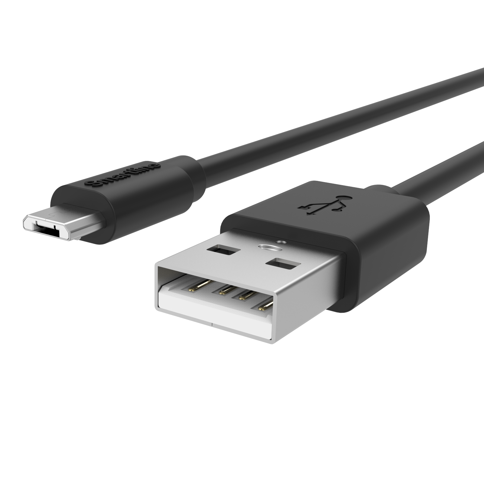 USB Cable MicroUSB 1m sort