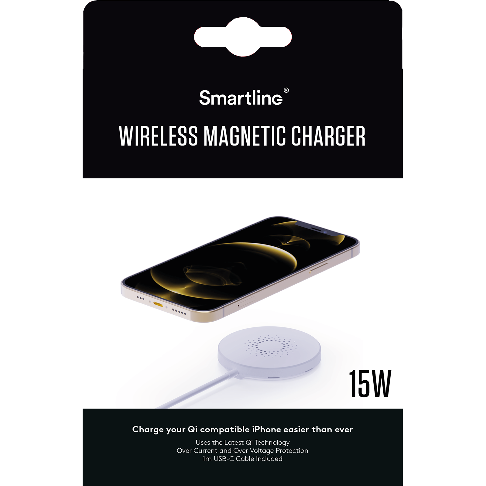 Wireless Qi Magnetic 15W hvid