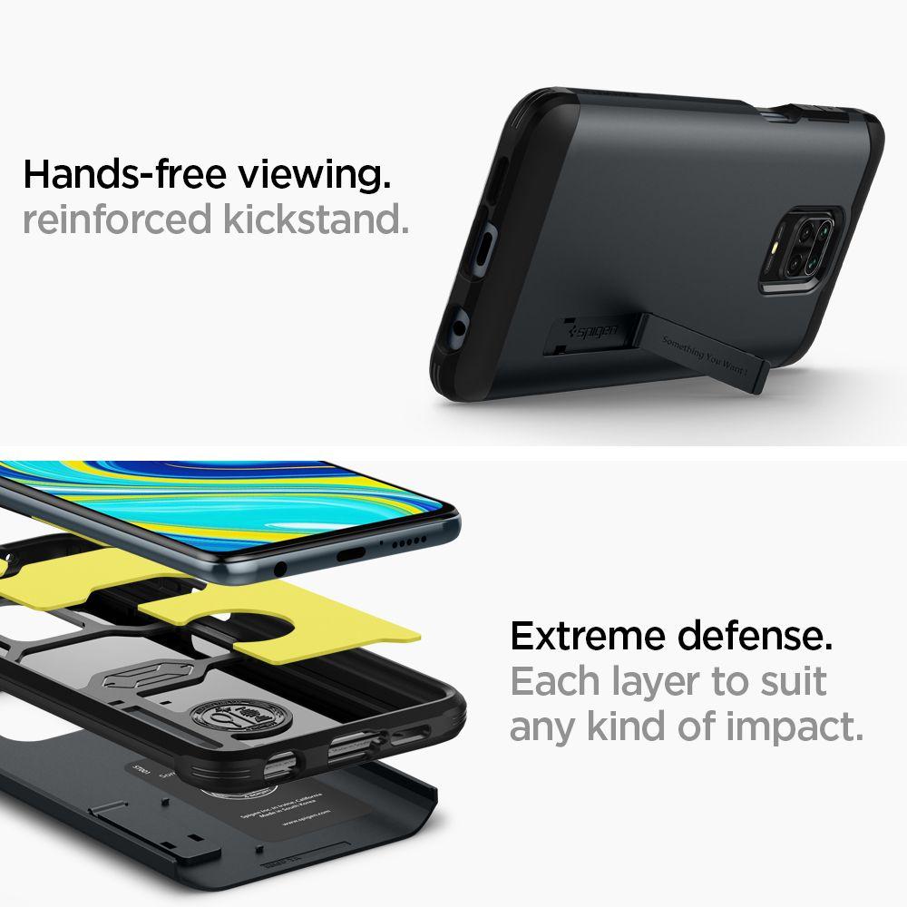 Xiaomi Redmi Note 9 Pro/9S Case Tough Armor Metal Slate
