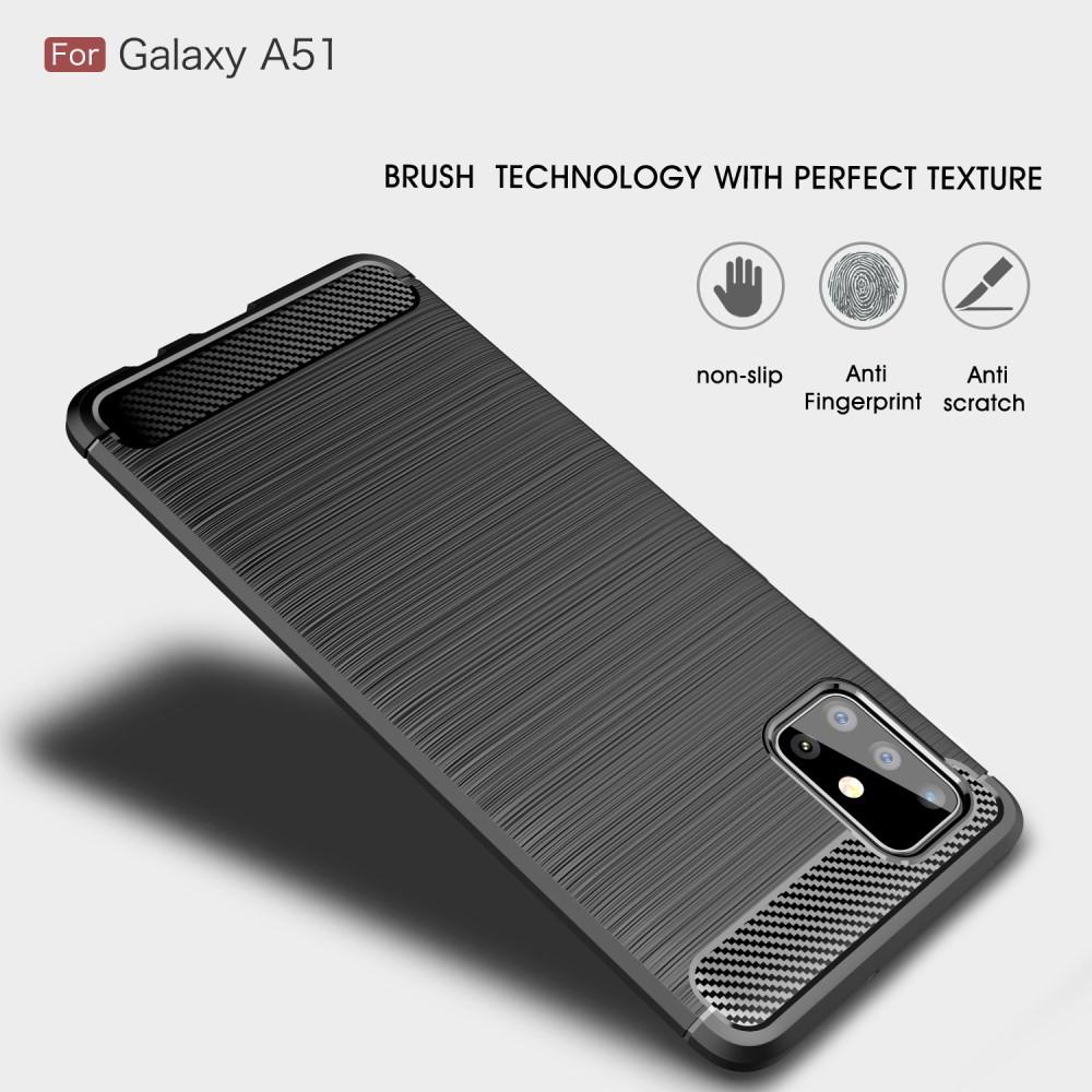 Samsung Galaxy A51 Cover TPU Brushed Sort