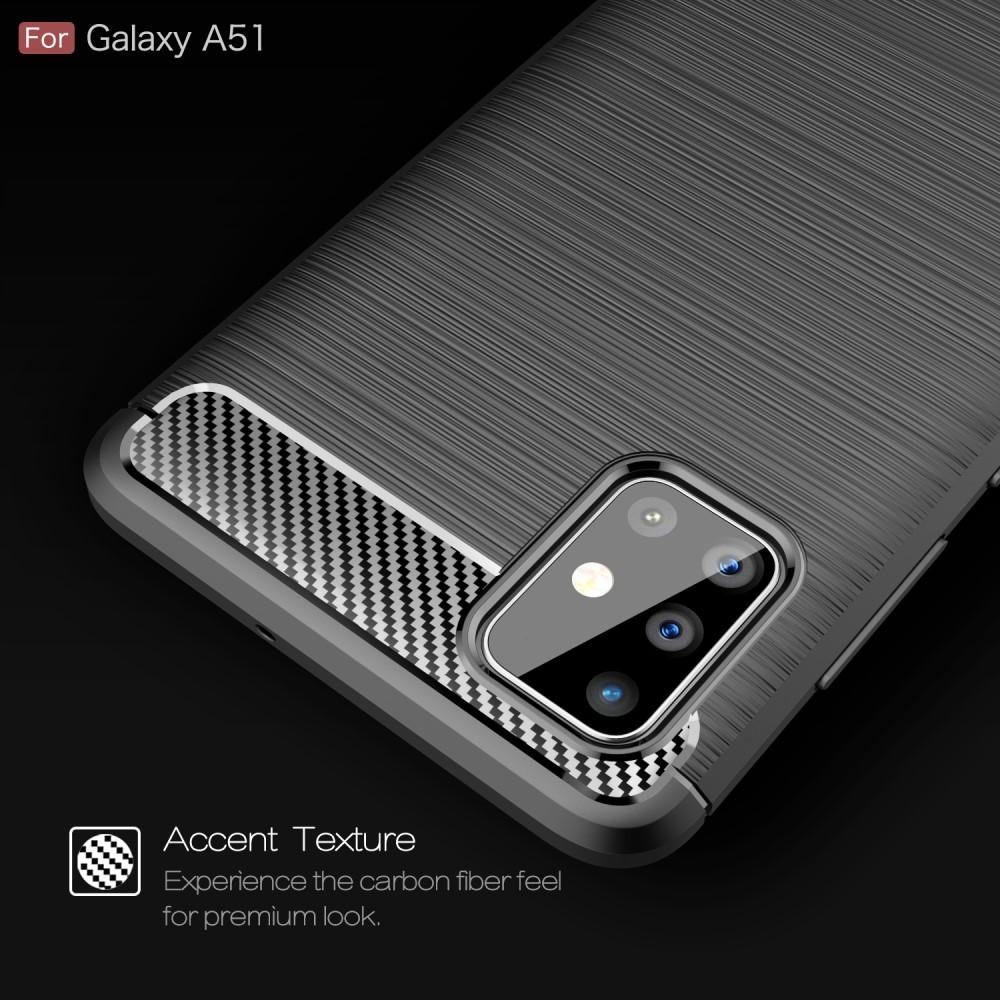 Samsung Galaxy A51 Cover TPU Brushed Sort