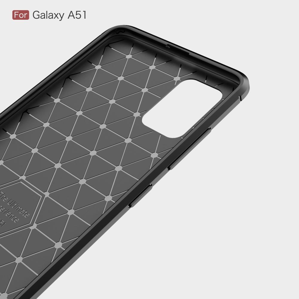 Samsung Galaxy A51 Cover TPU Brushed Sort