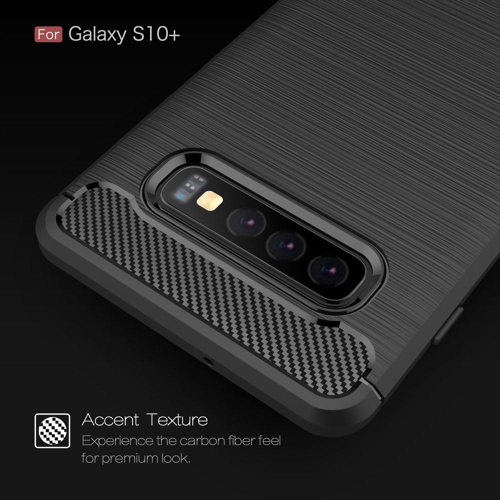 Samsung Galaxy S10 Plus Cover TPU Brushed Sort