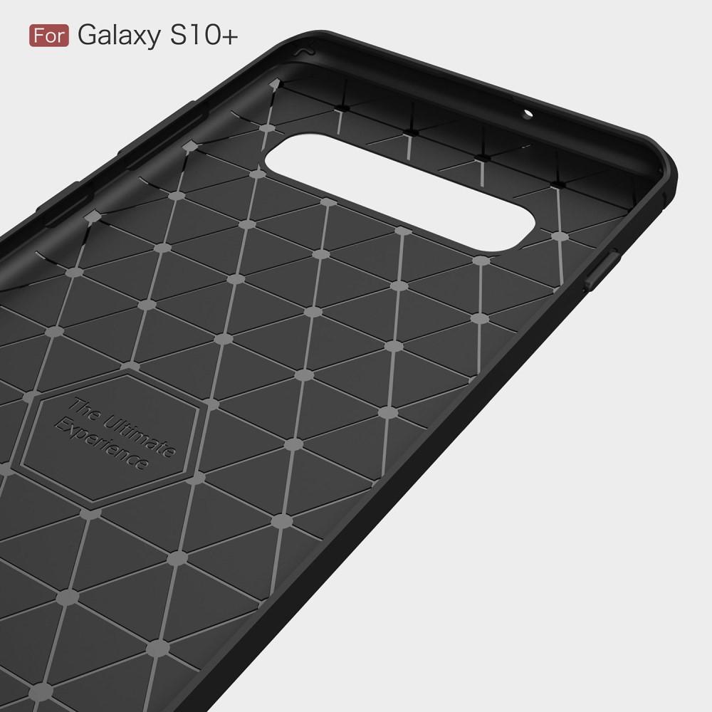 Samsung Galaxy S10 Plus Cover TPU Brushed Sort