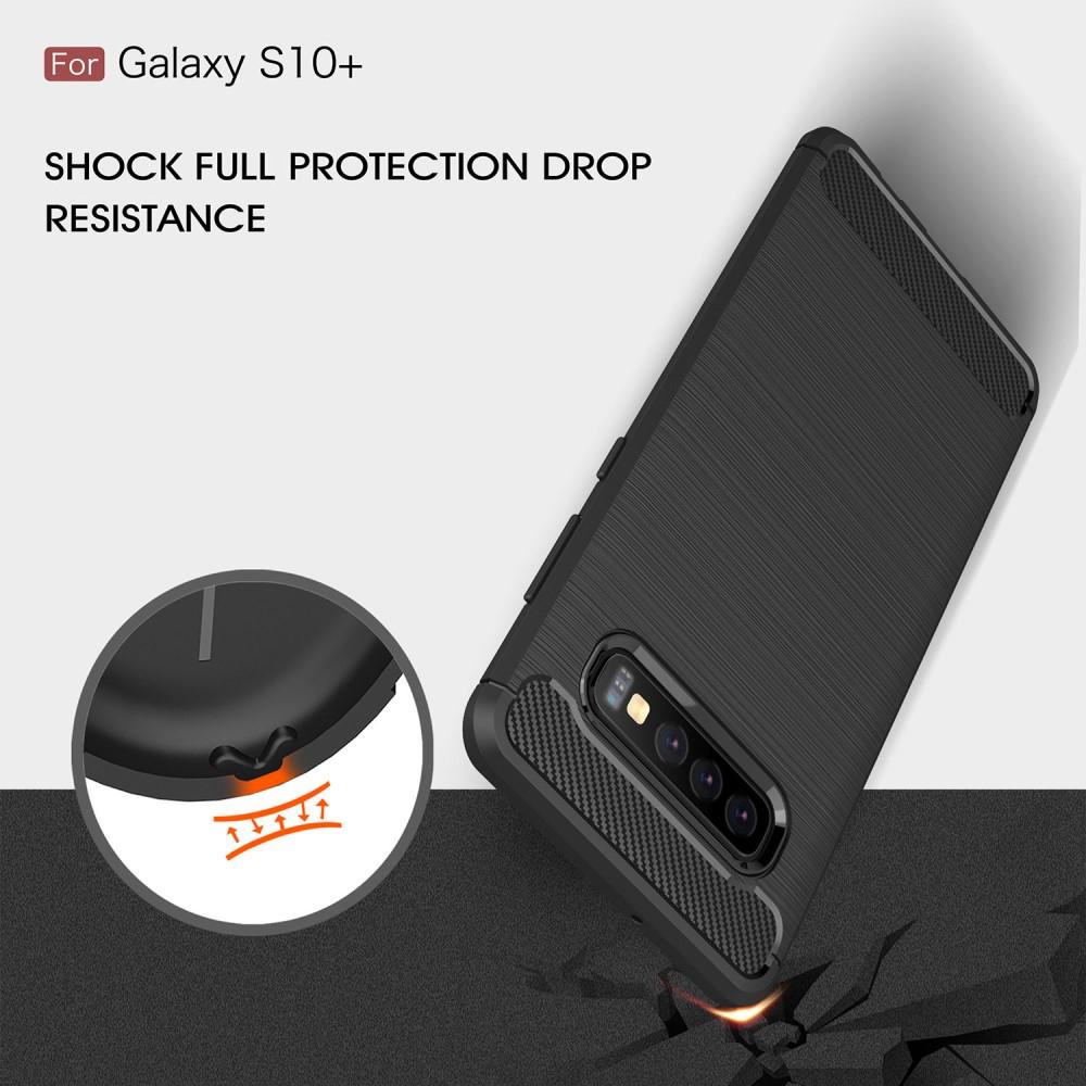 Samsung Galaxy S10 Plus Cover TPU Brushed Sort