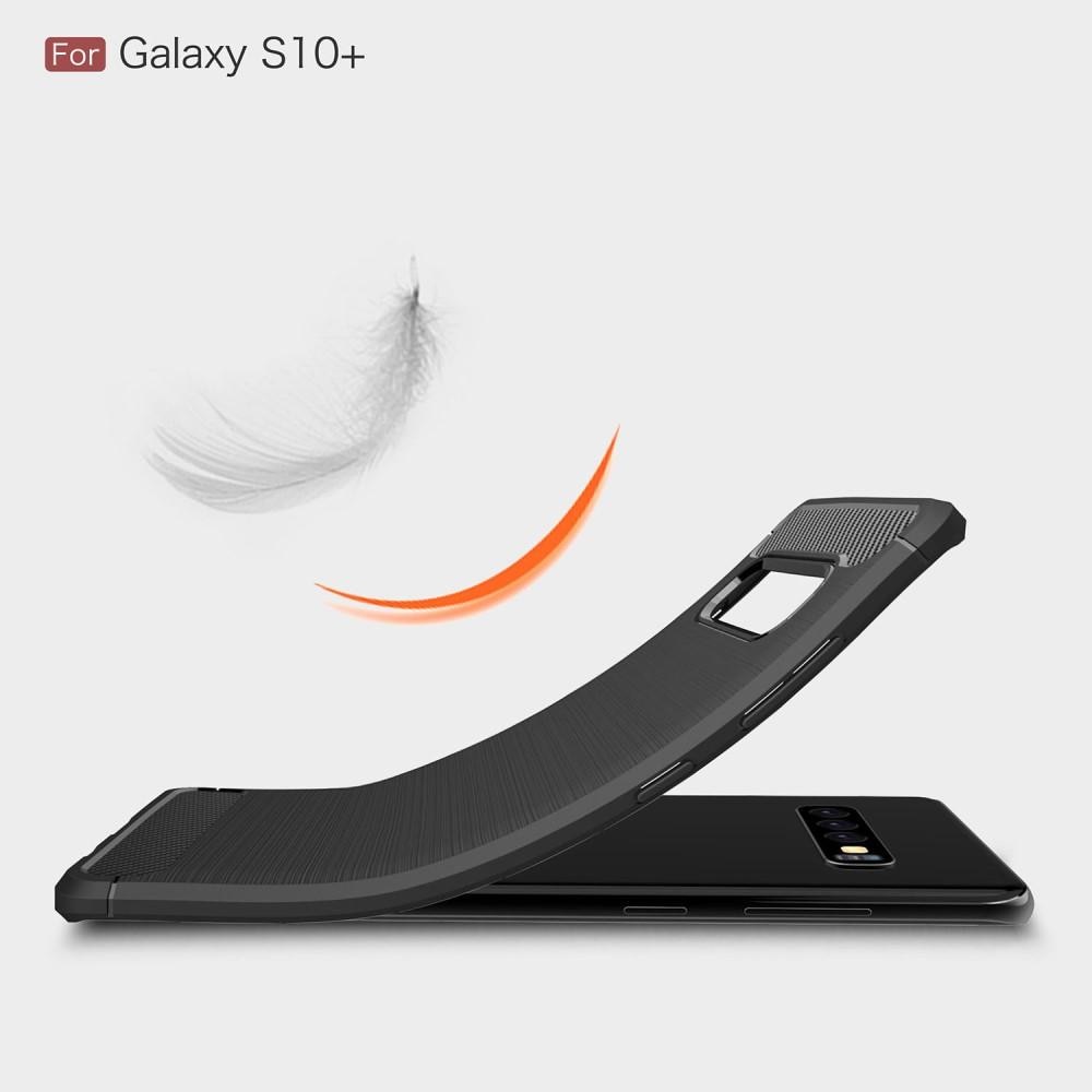 Samsung Galaxy S10 Plus Cover TPU Brushed Sort