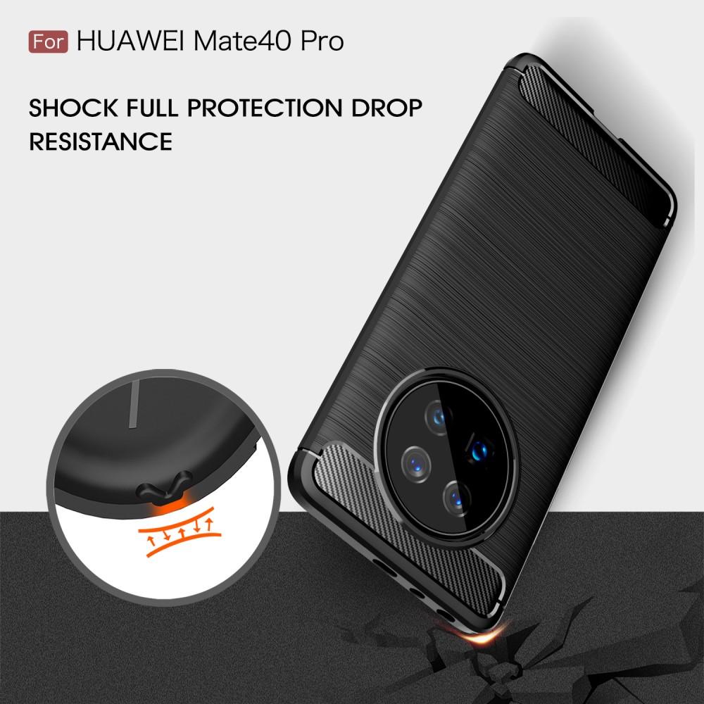 Huawei Mate 40 Pro Cover TPU Brushed Sort
