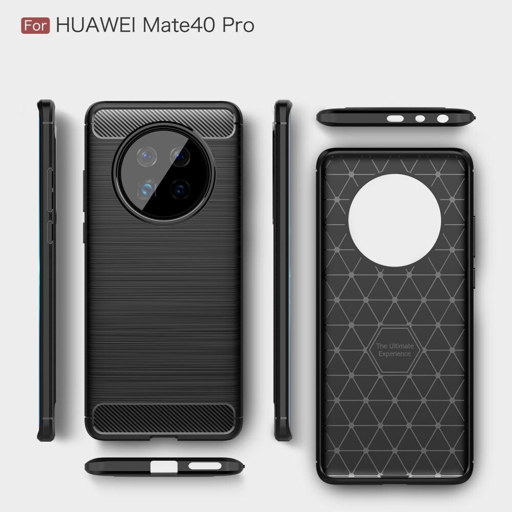 Huawei Mate 40 Pro Cover TPU Brushed Sort