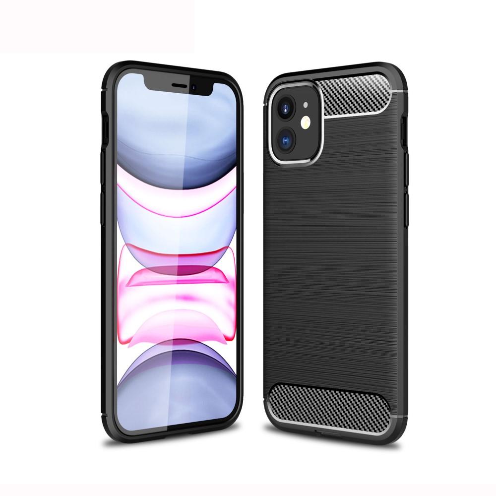 iPhone 12 Mini Cover TPU Brushed Sort