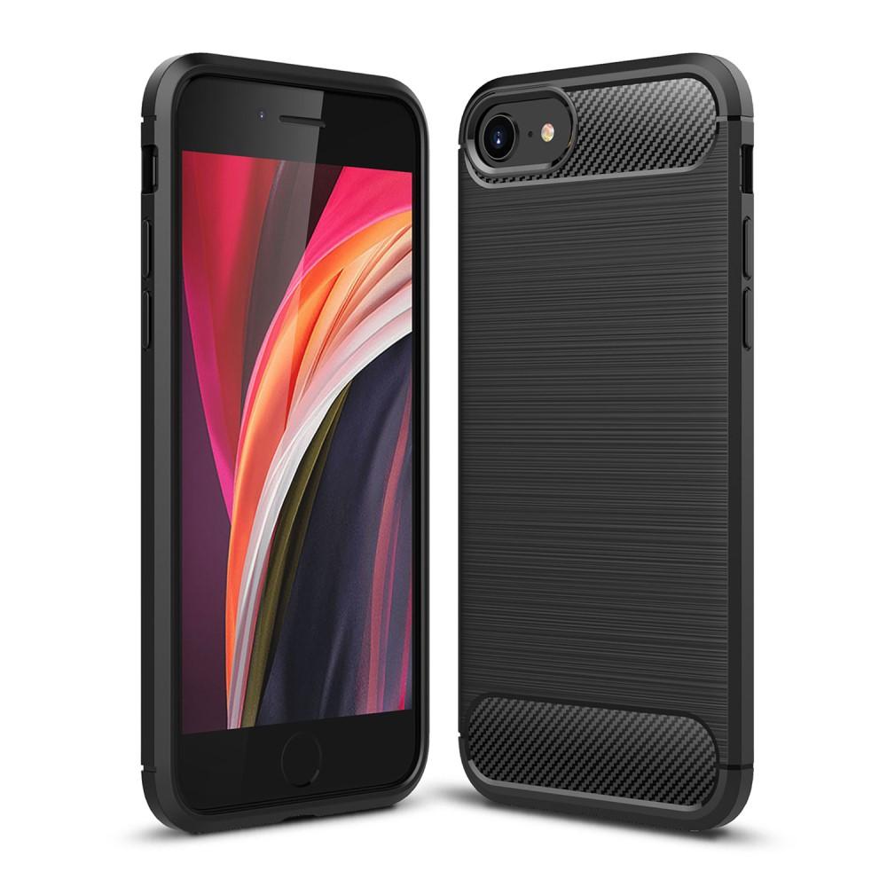 iPhone SE 2022 Cover TPU Brushed Sort
