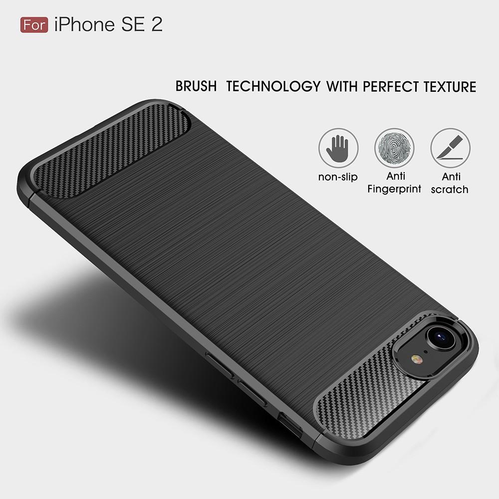 Brushed TPU Cover iPhone 7/8/SE 2020 black