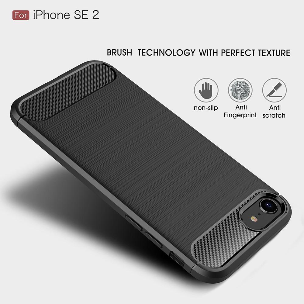 iPhone SE 2022 Cover TPU Brushed Sort