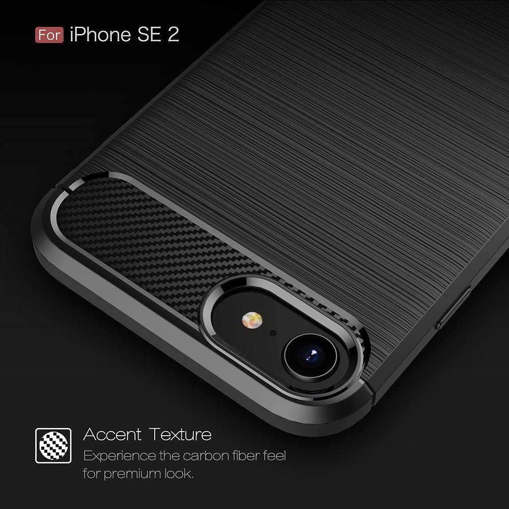 iPhone SE 2022 Cover TPU Brushed Sort