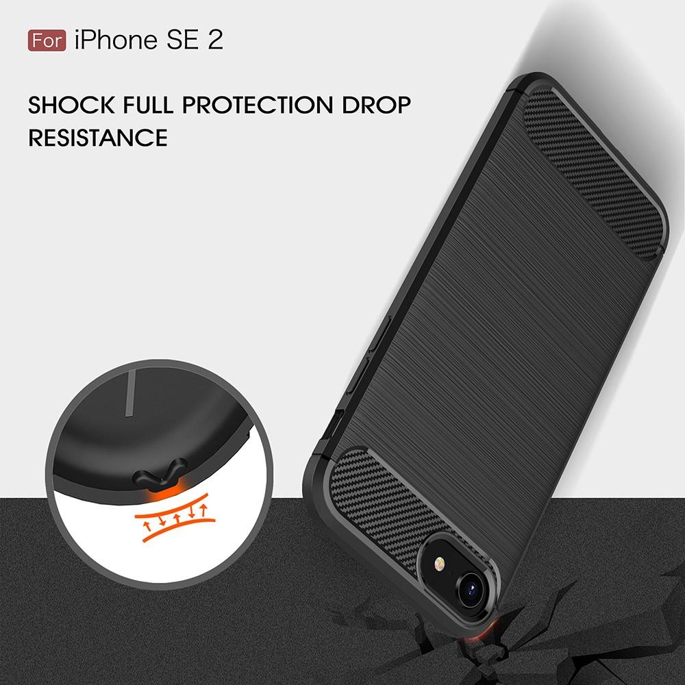 iPhone SE 2022 Cover TPU Brushed Sort
