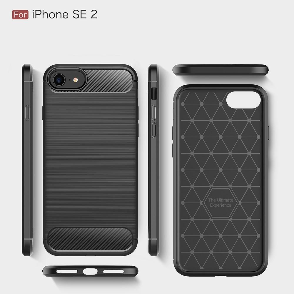iPhone SE 2022 Cover TPU Brushed Sort