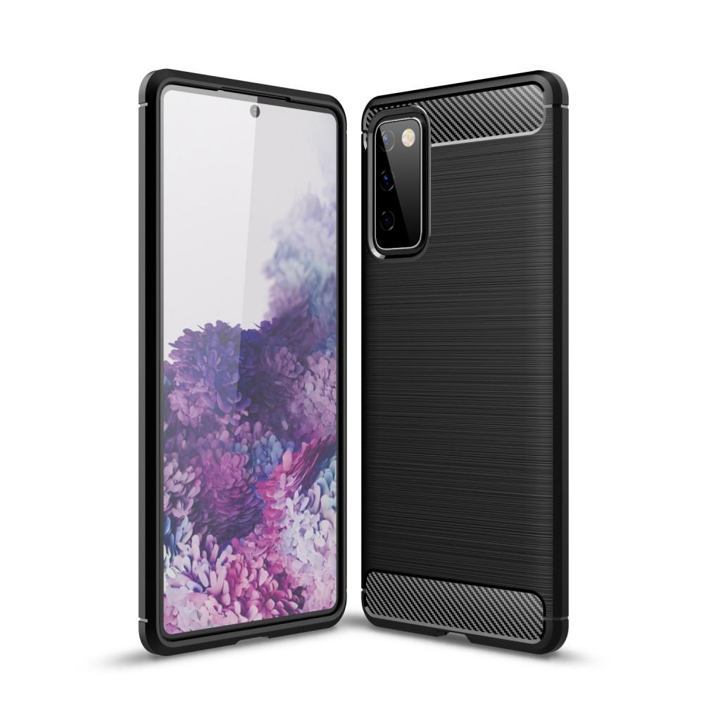 Samsung Galaxy S20 FE Cover TPU Brushed Sort