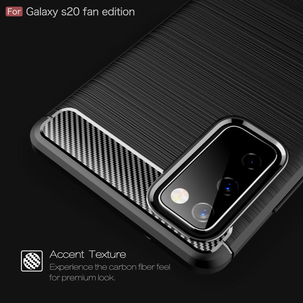 Samsung Galaxy S20 FE Cover TPU Brushed Sort