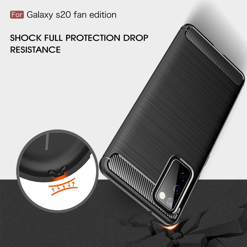 Samsung Galaxy S20 FE Cover TPU Brushed Sort