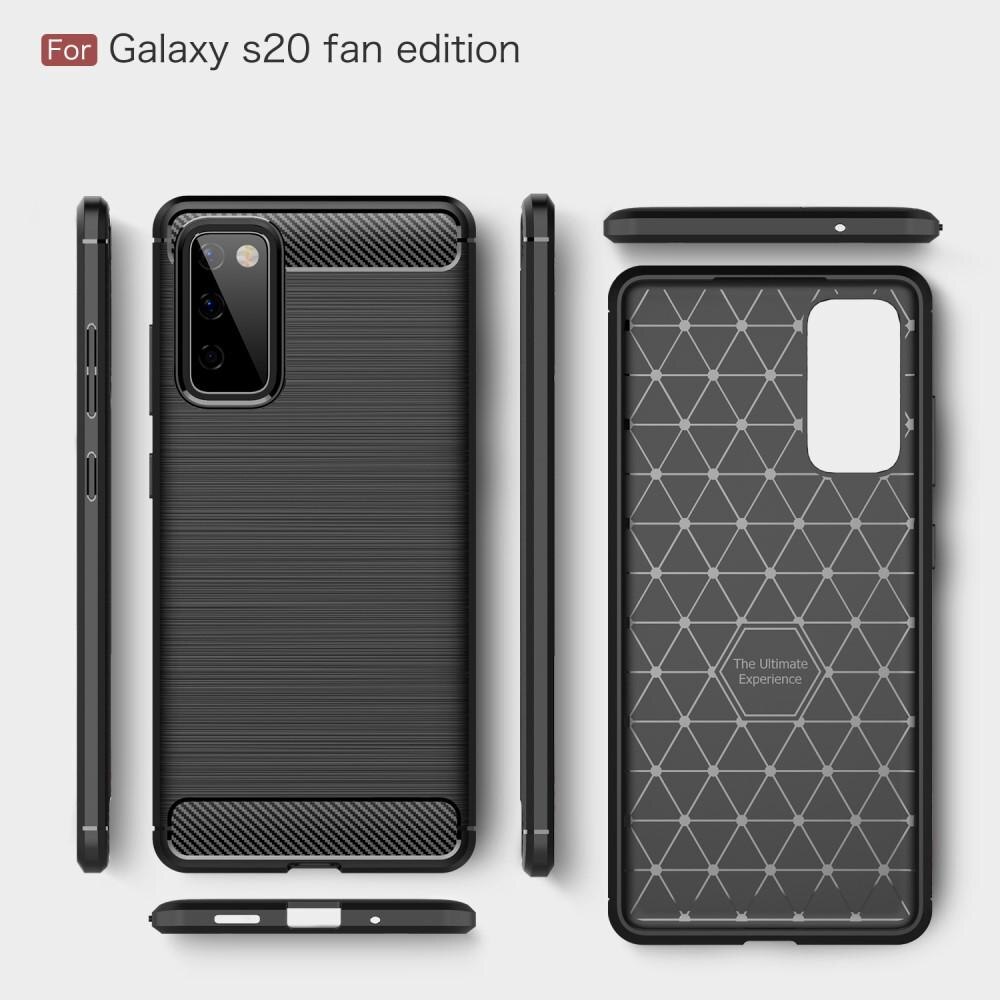Samsung Galaxy S20 FE Cover TPU Brushed Sort