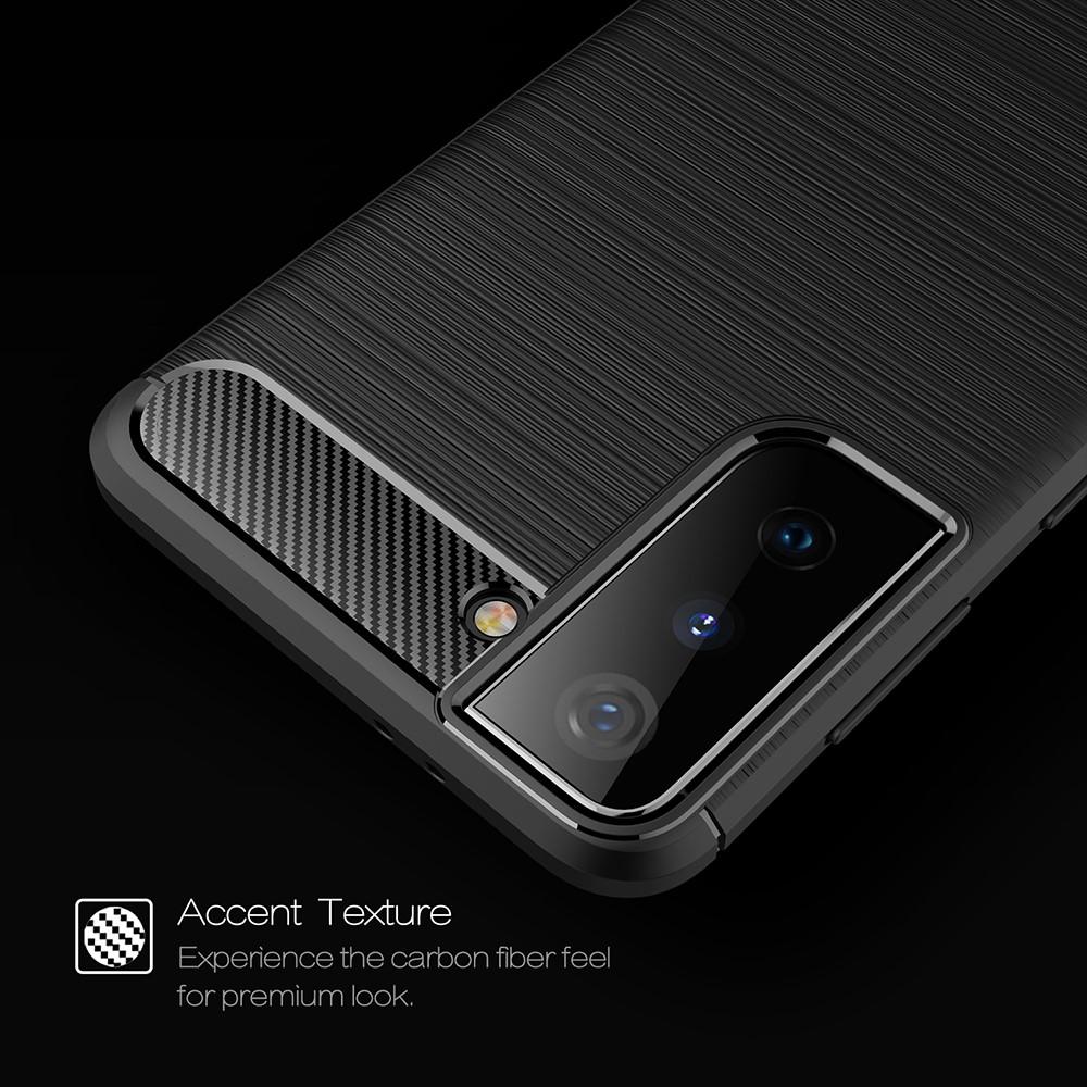 Samsung Galaxy S21 Cover TPU Brushed Sort