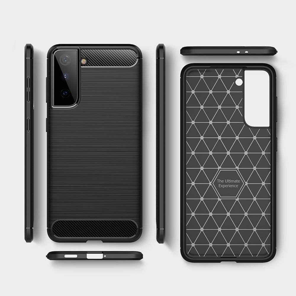 Samsung Galaxy S21 Cover TPU Brushed Sort
