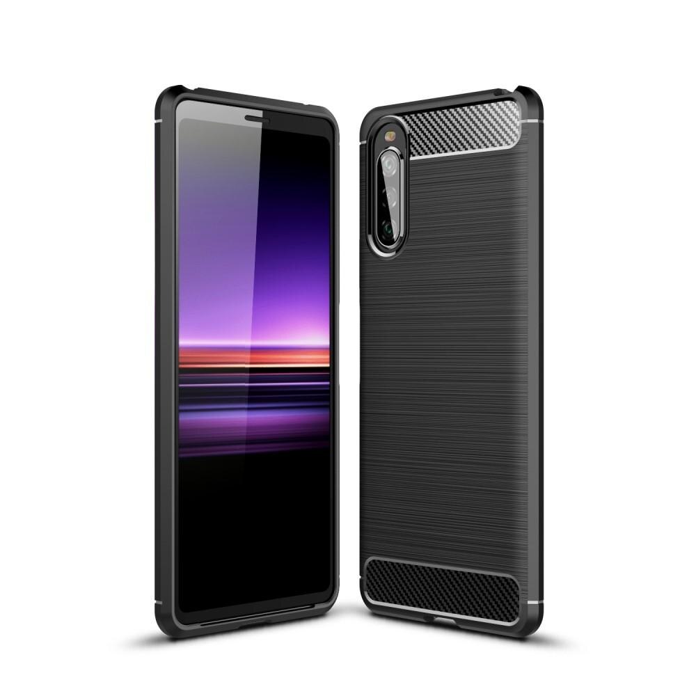 Sony Xperia 10 II Cover TPU Brushed Sort