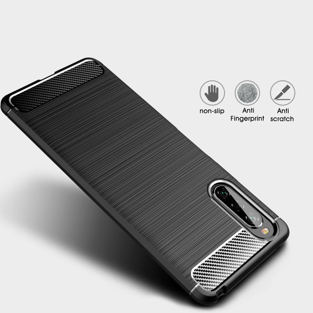 Sony Xperia 10 II Cover TPU Brushed Sort