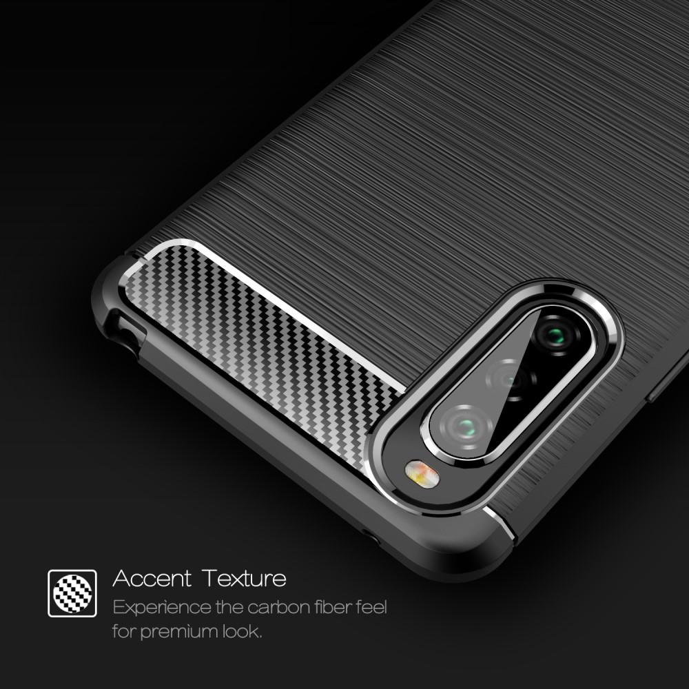 Sony Xperia 10 II Cover TPU Brushed Sort