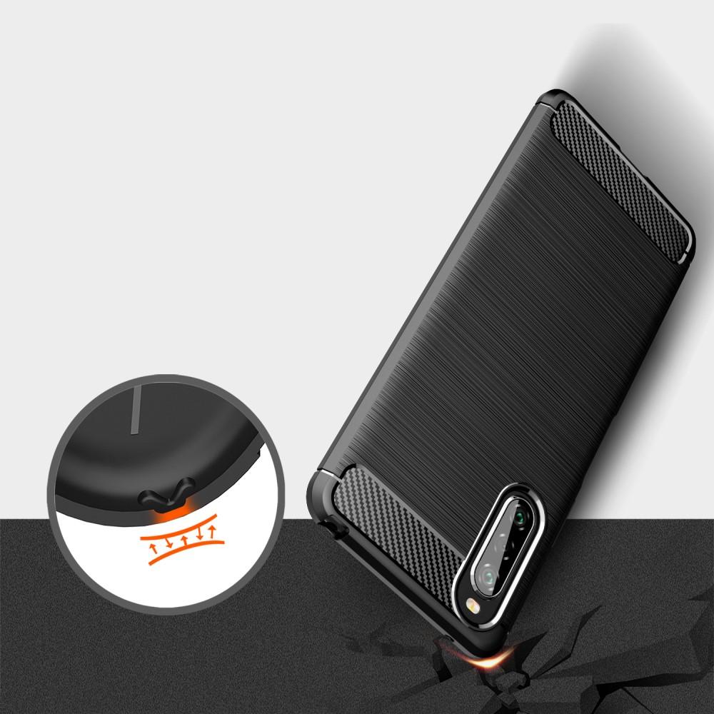 Sony Xperia 10 II Cover TPU Brushed Sort
