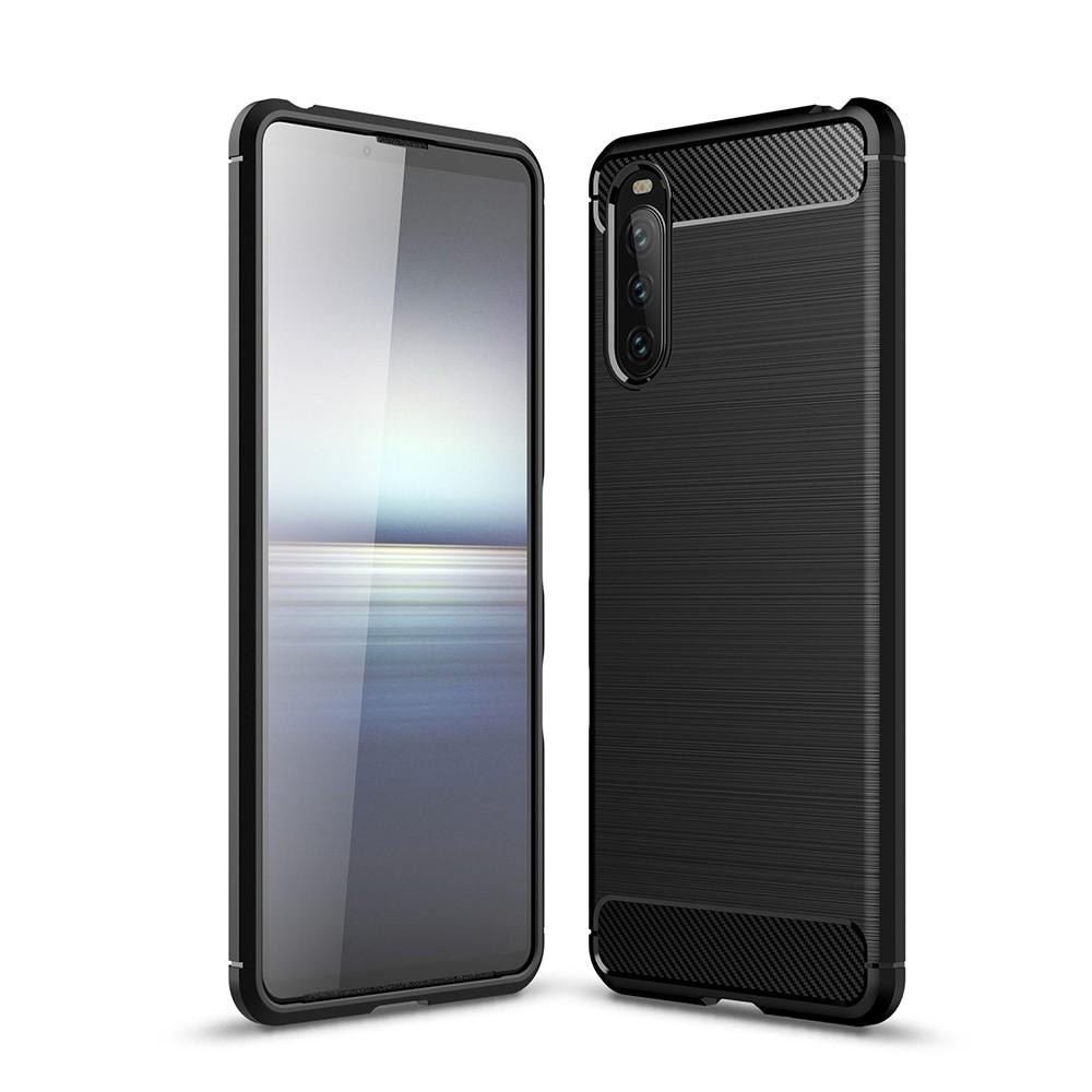 Sony Xperia 10 III Cover TPU Brushed Sort