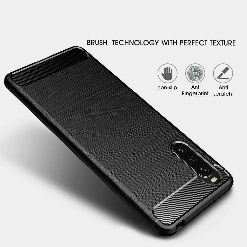 Sony Xperia 10 III Cover TPU Brushed Sort