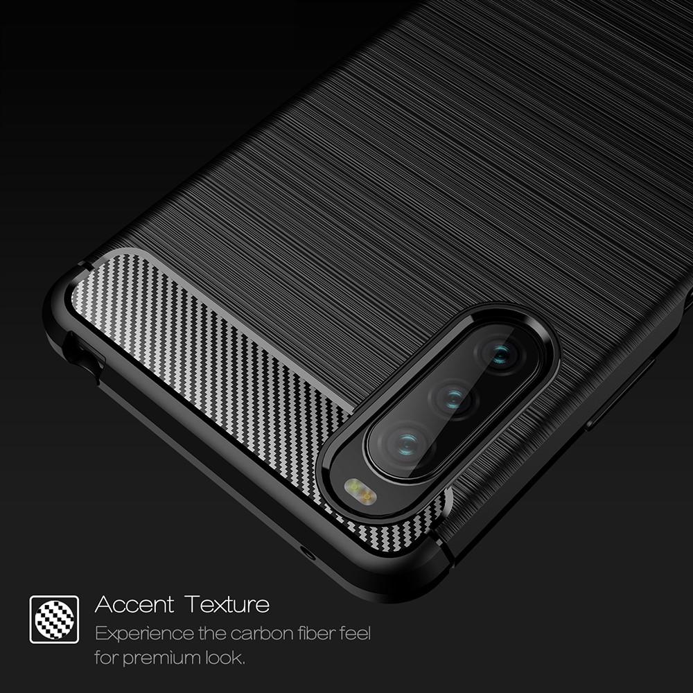 Sony Xperia 10 III Cover TPU Brushed Sort