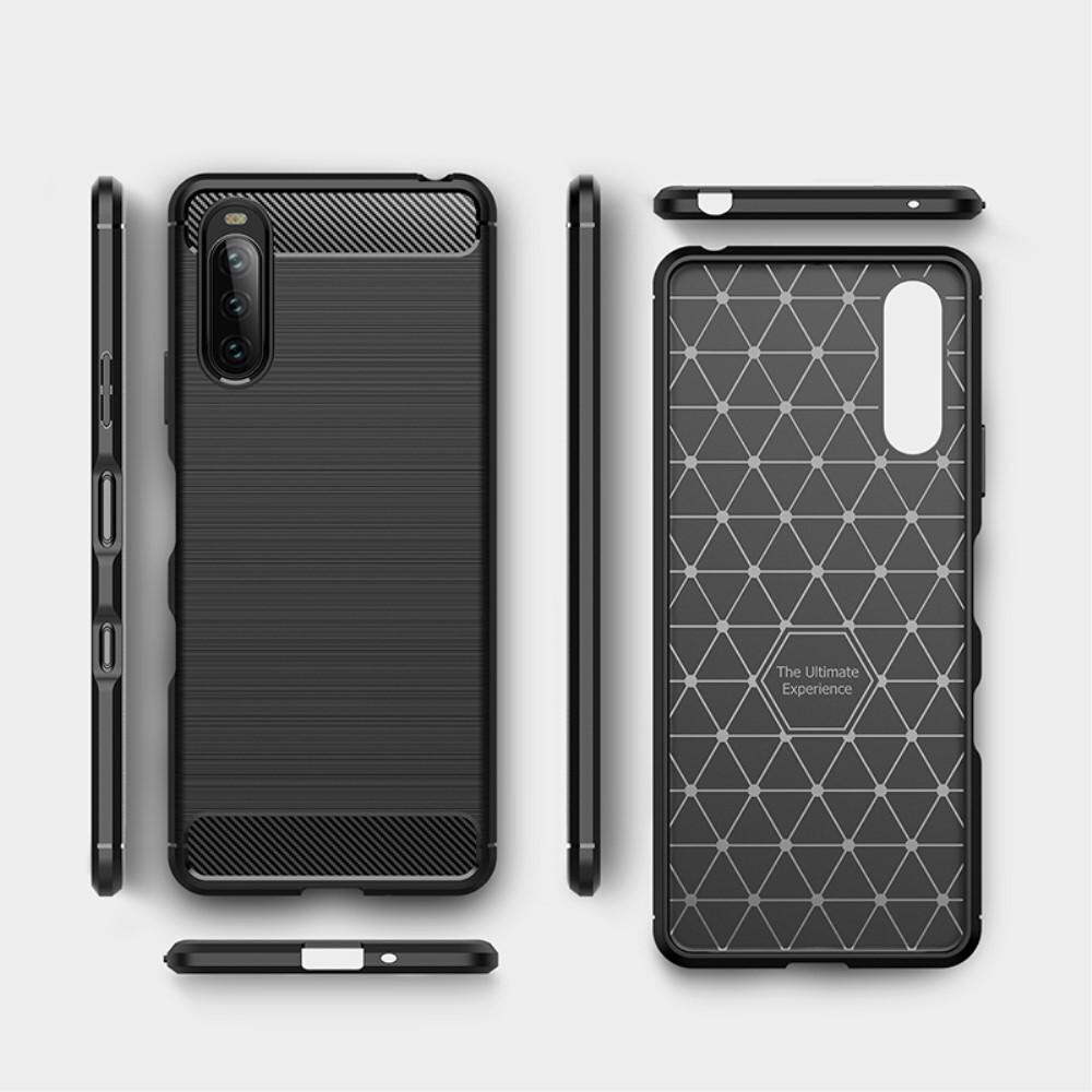 Sony Xperia 10 III Cover TPU Brushed Sort