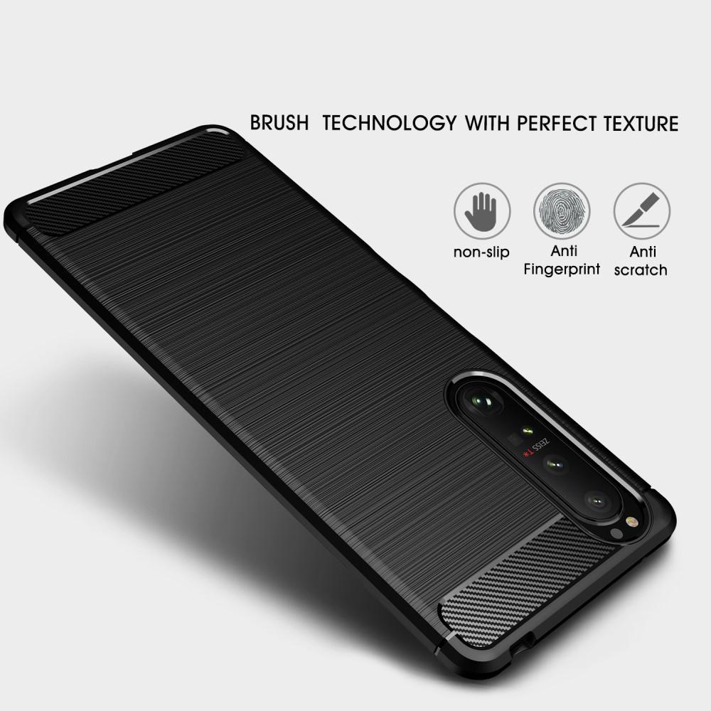 Sony Xperia 1 III Cover TPU Brushed Sort